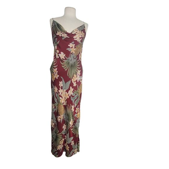 Tommy Bahama 100% Silk Floral Hawaiian Tank Top Maxi Summer Dress Womens 8 - Picture 1 of 12